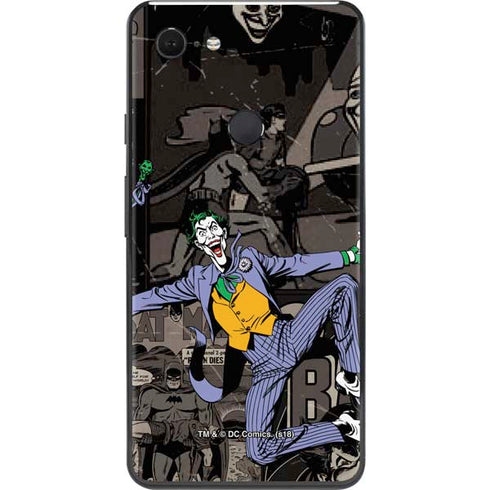 DC Comics The Joker Vintage Action pose pattern Google Pixel 3 XL Skin